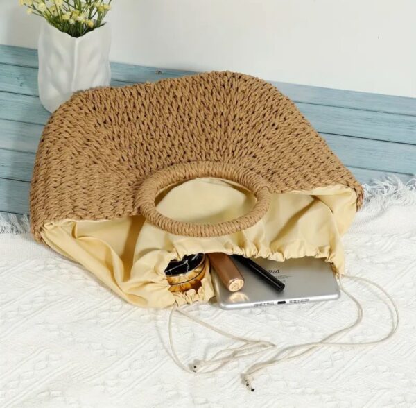 Cesta de Paja Tejida - Imagen 2