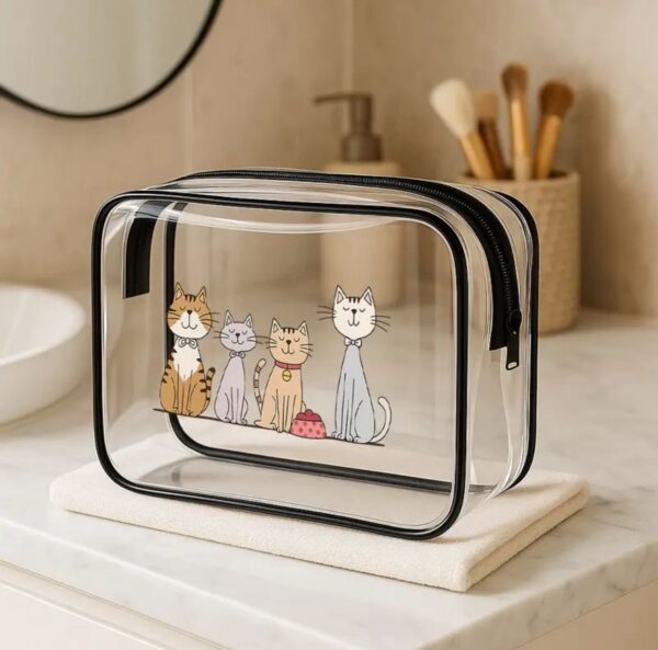 Porta Viaje Transparente Gatitos - Imagen 2